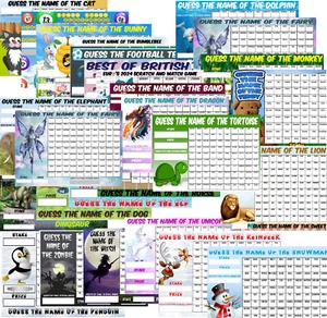 CLEARANCE Football Team and Guess the Name Scratchcards Fundraising Card Game - Picture 1 of 18