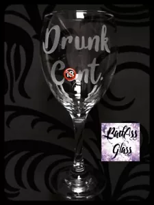 *ATTENZIONE* Rude Naughty Divertente Giuramento Parola Offensiva Adulto Esplicito Bicchiere Vino Regalo - Foto 1 di 12