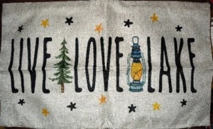 Live Love Lake 12x20 Throw Pillow Cover. NEW Zip Closure Decorative Cover - Picture 1 of 3