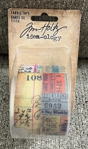 Tim Holtz idea-ology Fabric Tape 2 rolls 3 yards each - Picture 1 of 1
