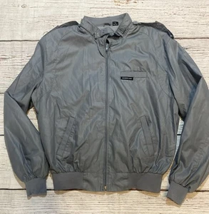 Rare Vintage Members Only Gray Bomber Racer Cafe Jacket Size 42 Europe Craft - Picture 1 of 8