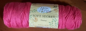 New Yarn Bee Soft Secret Yarn Flamingo Pink 6oz Skein With 300 Yds 100% Acrylic - Picture 1 of 4