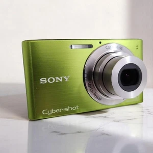 Sony Cyber Shot DSC-W320 Green Digital Camera 14.1MP 4x Zoom Japan - Picture 1 of 7