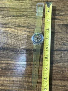 De colección. Reloj Swatch Skeleton Hecho en Suiza, Raro Reloj Swatch Jelly Azul y Negro Años 90’s - Imagen 1 de 19
