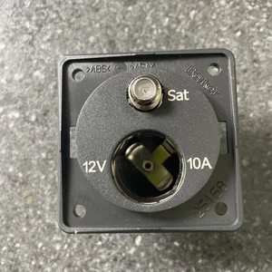 Berker 12 Volt Zigarrensteckdose und Sat Point anthrazit W4 Wohnwagen 21229A - Bild 1 von 4
