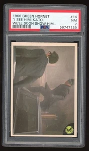 1966 DONRUSS GREEN HORNET #14 "I SEE HIM, KATO" CARD PSA 7 - Picture 1 of 2