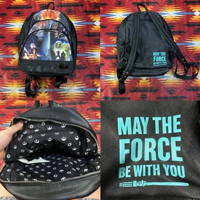 Mini Mochila Loungefly Disney Star Wars Trilogía Original Triple Bolsillo Foto 1 de 4