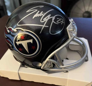 Eddie George Signed Titans Mini Helmet Beckett Witnessed - Picture 1 of 2