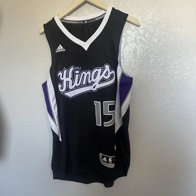Adidas NBA Sacramento Kings #15 DeMarcus Cousins Jersey Black Mens Small - Image 1 of 3