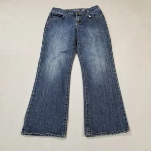 Childrens Place Jeans Boys 10 Husky Blue Denim Stretch Adjustable Waist Bootcut - Picture 1 of 11