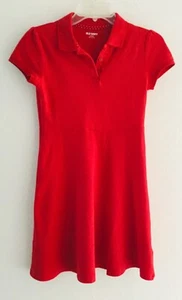 NWT Old Navy Red Pique Polo Collared Short Sleeve Dress Women’s  XXS-XS Junior L - Picture 1 of 9