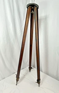Vintage Holz Holz Kamera Stativ verstellbar Transit Vermessungsboden 39-72 Antik - Bild 1 von 15