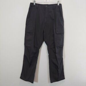 LAPG Unisex Core Cargo Pants 32X30 Charcoal Gray Pleated Knees & 6 Pockets