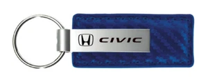 Honda Civic Carbon Fiber Leather Key Chain - Picture 1 of 24