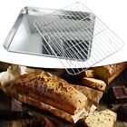 Chef's Stainless Steel Oven Tray and Cooling Rack Set Essential for Baking