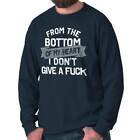 Bottom Of My Heart I Don't Give A F*** Funny Long Sleeve Tshirt Tee For Adults