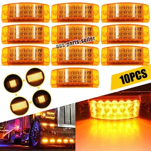 10x 6"Amber 21-LED Clearance Side Marker Lights Truck Trailer Turn Signal Light - Picture 1 of 11