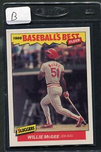 1986 Fleer Baseballs Best Willie Mcgee #22 Cardinals Mint (B)