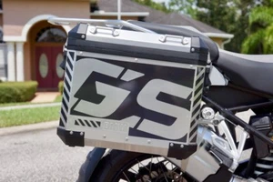 Motorcycle Reflective Decals Large GS for BMW R1200 R1250 GS Touratech Panniers - Picture 1 of 8