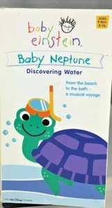 Baby Neptune VHS Video Tape Disney Discovering Water From Beach To Bath 9 Mos Up - Picture 1 of 6