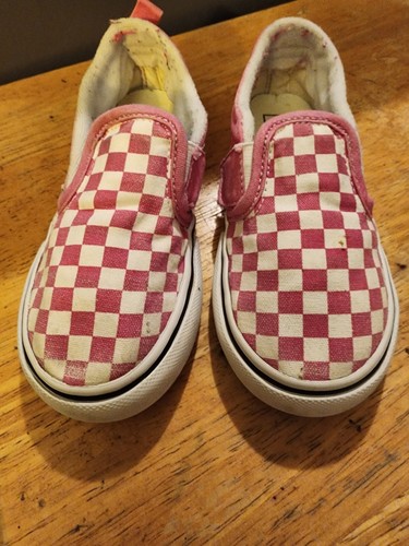 VANS FURGONI BAMBINA ROSA E BIANCO A SCACCHI TAGLIA 9 5