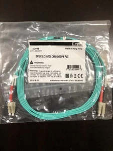 C2G 3M LC-LC 50/125 OM4 10G DPX PVC Fiber Optic cable Brand New! - Picture 1 of 5