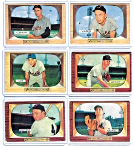 Lot of 6 1955 Bowman Baseball #3 4 56 108 109 162 -all in GOOD CONDITION! - Picture 1 of 8
