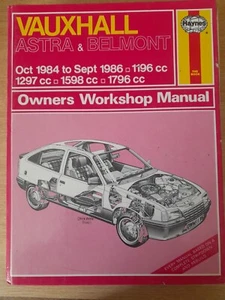 VAUXHALL ASTRA & BELMONT 1984-86, HAYNES WORKSHOP MANUAL - Picture 1 of 1