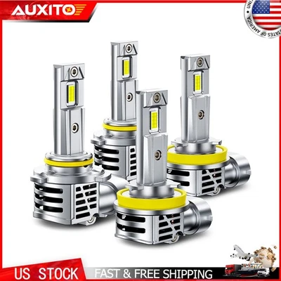 4X Kit de bombillas LED AUXITO 9005+H11 300W 80000LM haz alto/bajo 6500K EE Foto 1 de 4