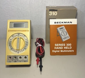 BECKMAN INDUSTRIAL TECH NEW 310 DIGITAL MULTIMETER WITH CABLES BOX & OEM MANUAL - Picture 1 of 13
