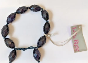 Lola Rose Blue Goldstone Bracelet – Faceted Beads on Adjustable Cord New w. Tag - Picture 1 of 5