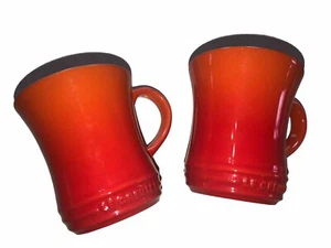 Set di due tazze per bevande caffè in gres porcellanato arancione Le Creuset Flame 8 oz - Foto 1 di 9