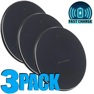 3 Pack Fast Charger Wireless Stand Dock Cradle for Apple iPhone Samsung Galaxy - image 1 of 4