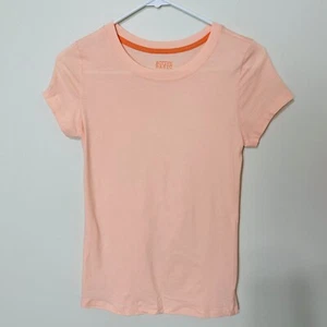 ACTIVE BASIC Round Neck Short Sleeve Basic Top Women Color Coral Medium - Picture 1 of 7