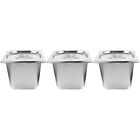 3 Pieces Hotel Pan Stainless Steel Catering Food Warmers Bread Chaffing Dish