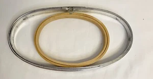 Two (2) Oval Metal & Wood Embroidery Hoops 5" Wood; 9" Metal - Picture 1 of 3