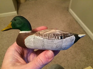 Mallard Miniature Mini Decoy wood, L, Bonniwell - Picture 1 of 4