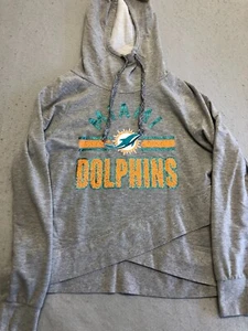 Miami Dolphins Junior Womens Extra Large 15-17 Sparkle NFL Football Hoodie - Picture 1 of 5