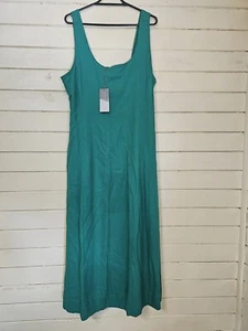 Katie’s Dress Sz 14 Fit A Flare NWT pleated Flare Green - Picture 1 of 8