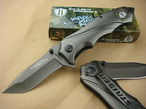 STRIDER 313 Full Steel Folding Knife 5Cr13 Blade Camping With Clip Hunting OEM - Picture 1 of 1