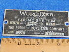 1937 Wurlitzer Model 616 716 Amplifier 771 # A37644A serial number tag