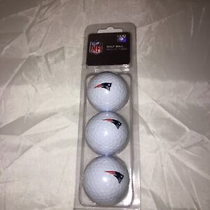 NFL Golf Balls New England Patriots 3 Pack Brand New 3 White  Golf Balls