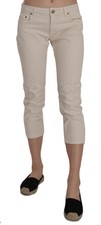 DONDUP Jeans Beige Cotton Stretch Low Waist Skinny Cropped Capri s. W29 $350