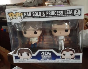 Funko Pop! Star Wars The Empire Strikes Back 2 Pack Han Solo & Princes Leia . - Picture 1 of 4