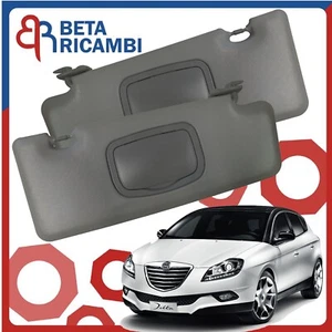 Aletta Parasole Lancia Delta Dal 2008 Pattina Coppia SX DX Con Tasca E Specchio - Foto 1 di 7