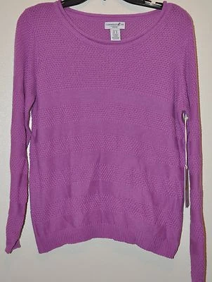 Suéter Caribbean Joe Petites Púrpura Manga Larga Talla PM Foto 1 de 3