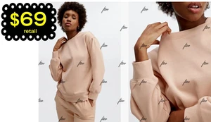 FELPA FABLETICS GO-TO GIROCOLLO ECO ACCOGLIENTE PILE TOP NUVOLA ROVERE MANICA LUNGA M - Foto 1 di 12
