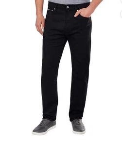 Calvin Klein Herren Jeans Schwarz Slim Straight Größe 35x34 Neu - Bild 1 von 6