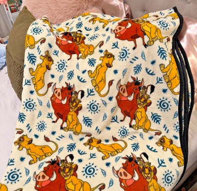 Manta polar Disney Rey León - Simba y Pumba - Diseño vintage 60x80 Foto 1 de 4