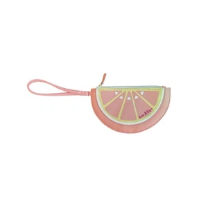 Luv Betsey Johnson orange Wassermelone Obstscheibe Geldbörse Kalbsleder Clutch Tasche - Bild 1 von 5